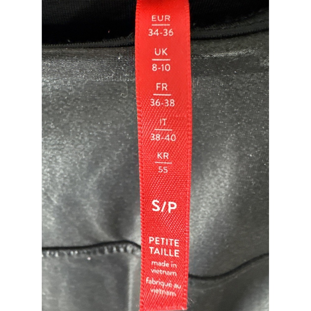 Spanx Leggings Women's Small/Petite (24x25.5) Faux Leather Shiny Black High Rise - Picture 4 of 9